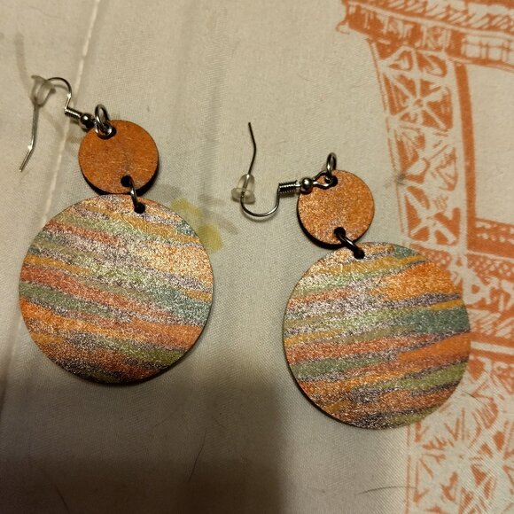 G.G. Collection Handmade Jewelry - Stylish and alluring wooden hoop earrings. no discount's given prices are low